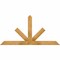 Ekena Millwork Saratoga Rough Sawn Timber Gable Bracket, Western Red Cedar, 60"W x 30"H x 2"D x 4"F, 12/12 Pitch GBW060X30X0204SAR00RWR - alternate 1